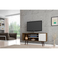 Manhattan Comfort Liberty Mid-Century Modern TV Stand with 5 Shelves and 1 Door in