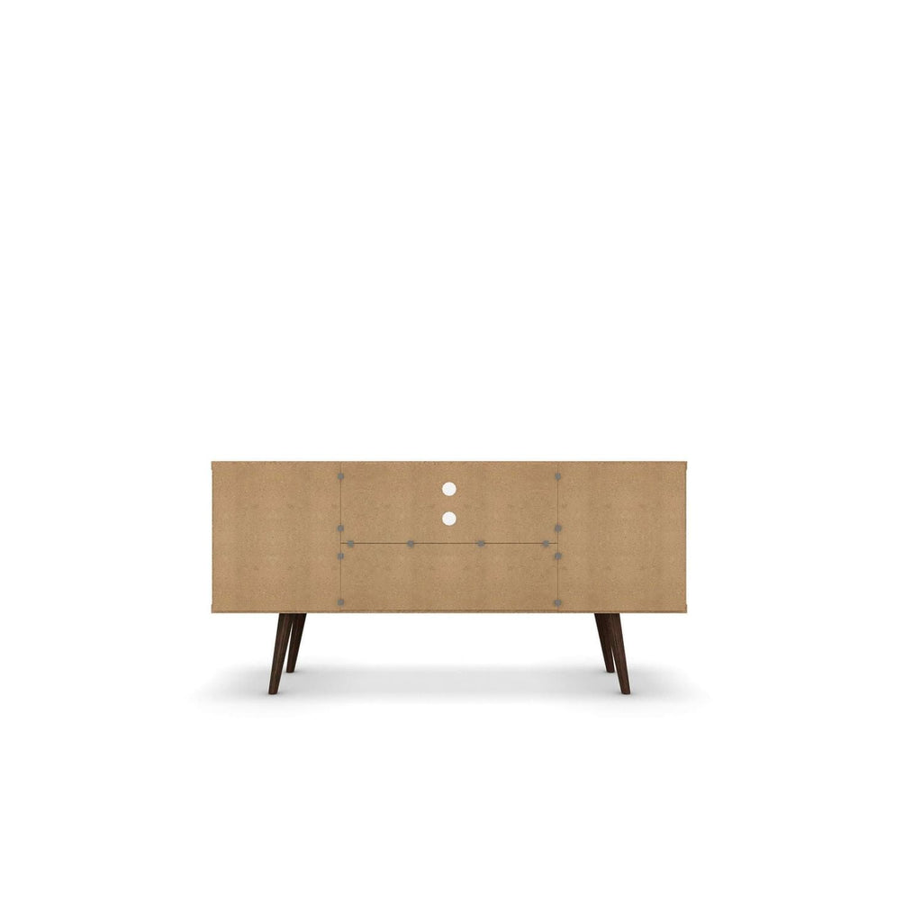 Manhattan Comfort Liberty Mid-Century Modern TV Stand with 5 Shelves and 1 Door in