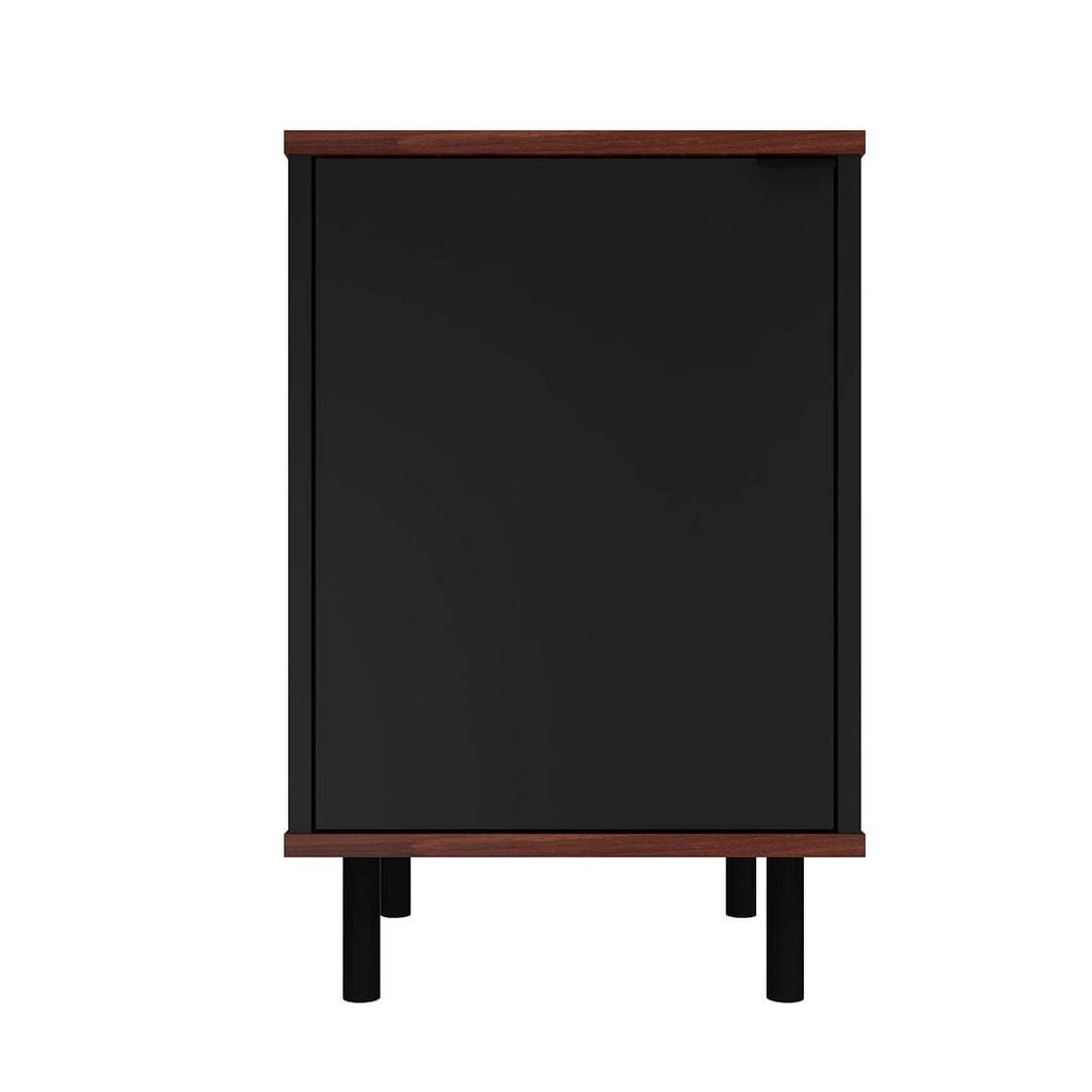 Mosholu Mid-Century Nightstand with Concealed Shelves