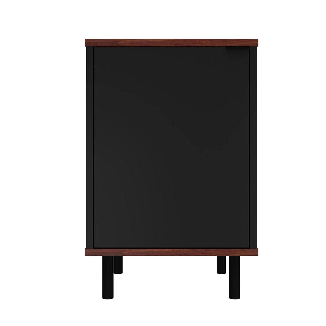 Mosholu Mid-Century Nightstand with Concealed Shelves