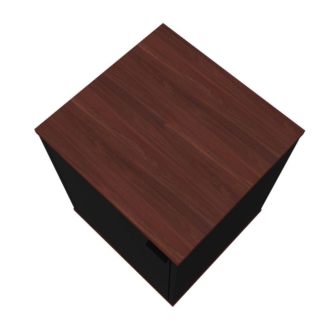 Mosholu Mid-Century Nightstand with Concealed Shelves