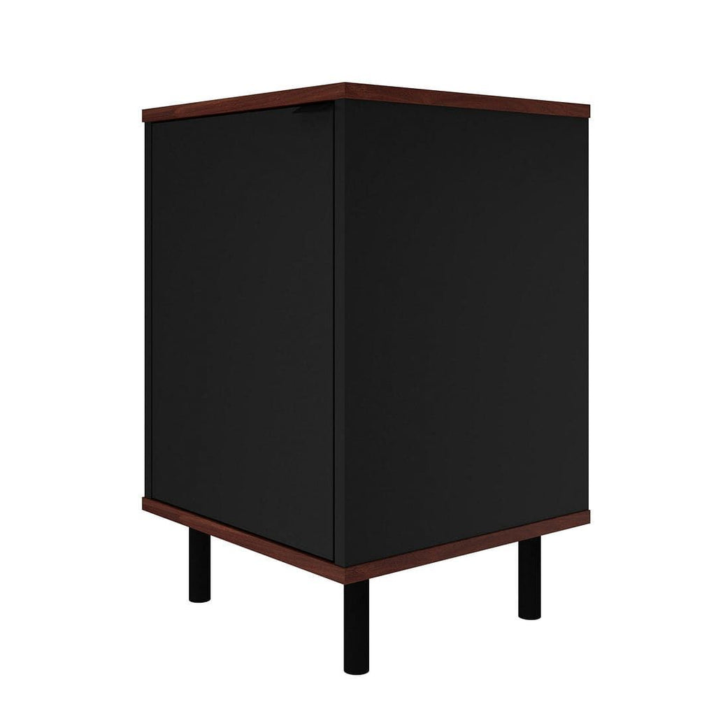 Mosholu Mid-Century Nightstand with Concealed Shelves