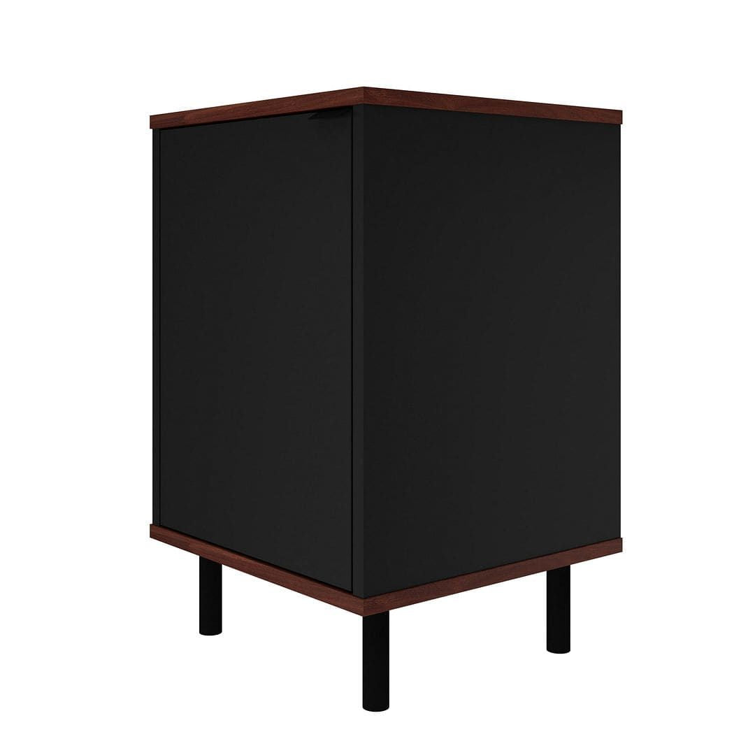 Mosholu Mid-Century Nightstand with Concealed Shelves