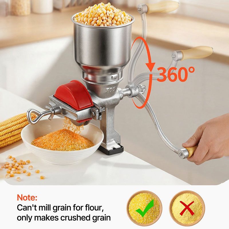 Manual Grain Mill Hand Crank Grinder for Coffee Spices Grains