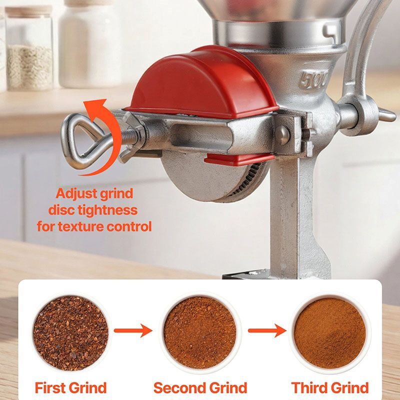Manual Grain Mill Hand Crank Grinder for Coffee Spices Grains