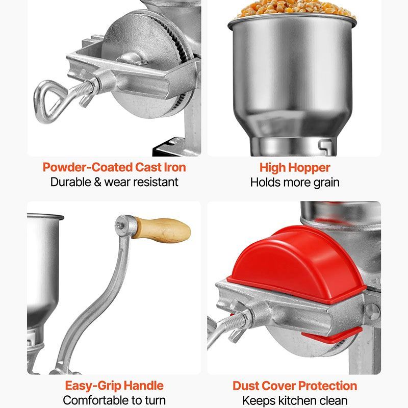Manual Grain Mill Hand Crank Grinder for Coffee Spices Grains