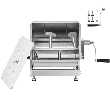 Manual Meat Mixer with Tilting Tank and Gearbox