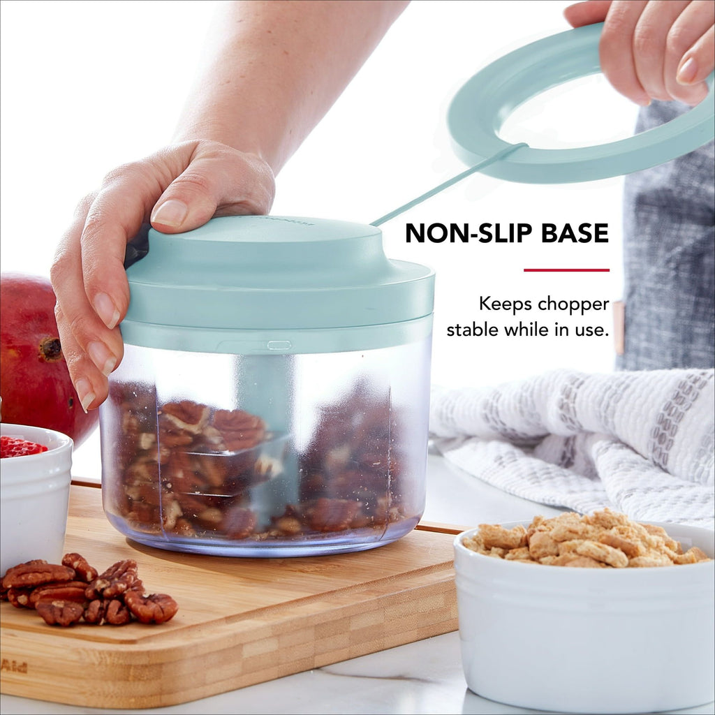Manual Pull Food Chopper with Sharp Stainless Steel Blades for Quick and Easy Chopping