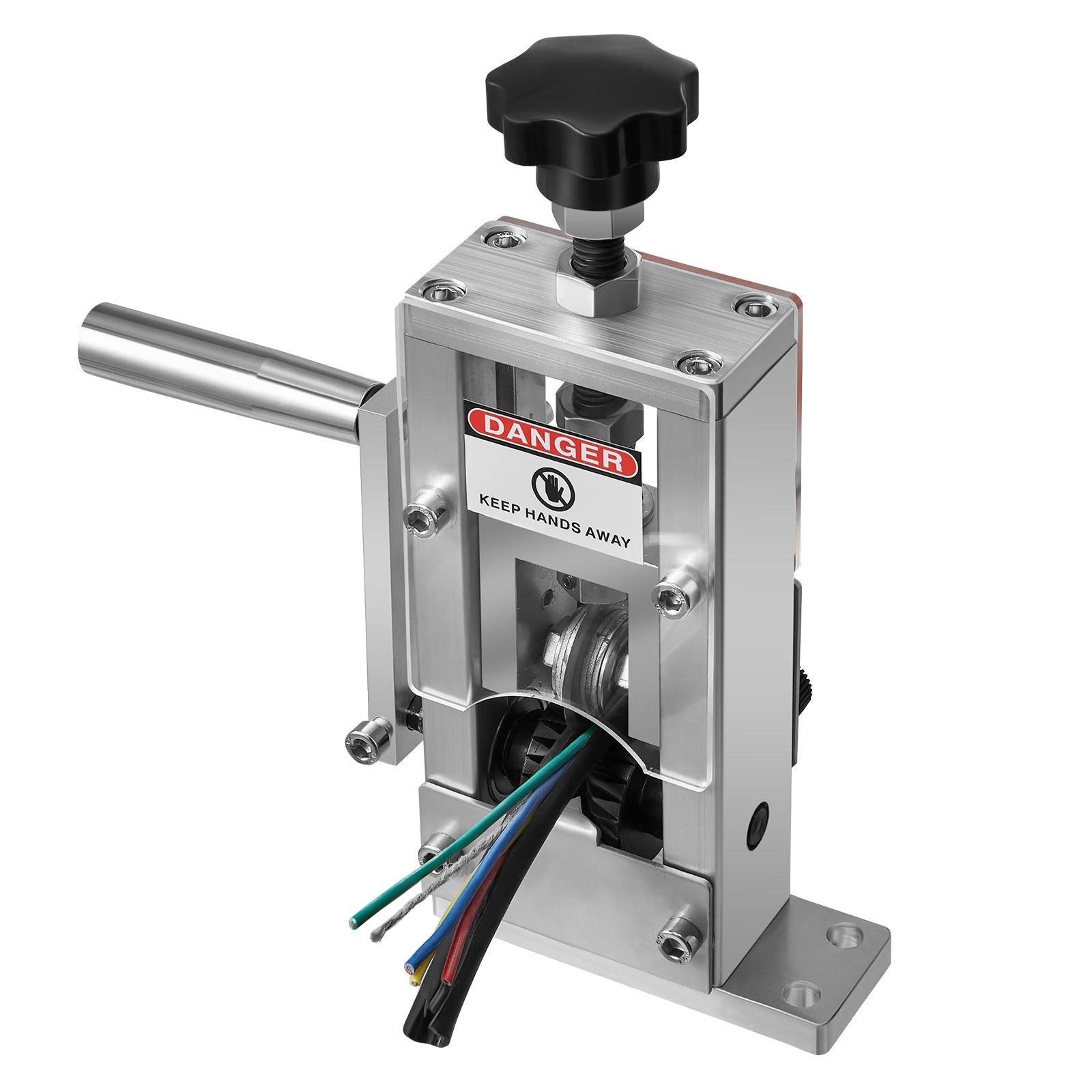 Portable Wire Stripping Machine with Hand-Crank and Drill Modes