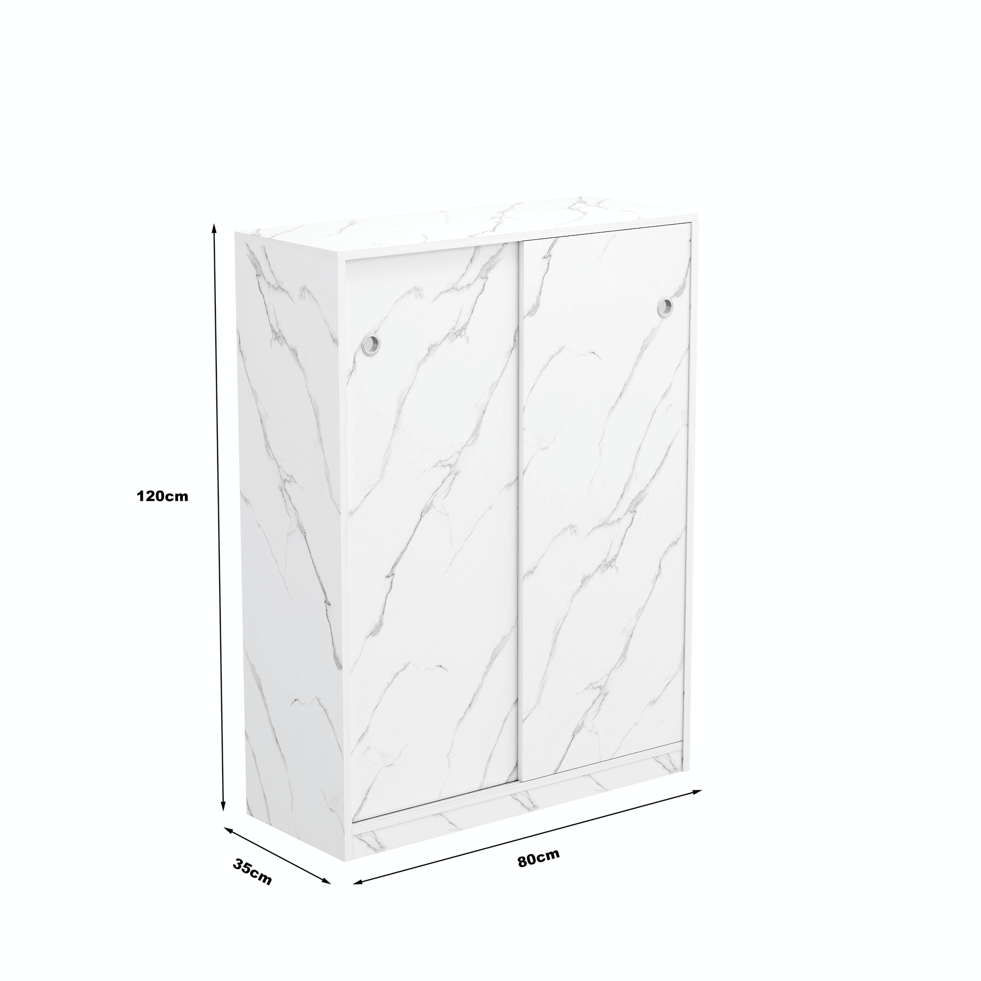 Marble white shoe cabient with sliding door have 6 layers can storage at least30 pairs shoes