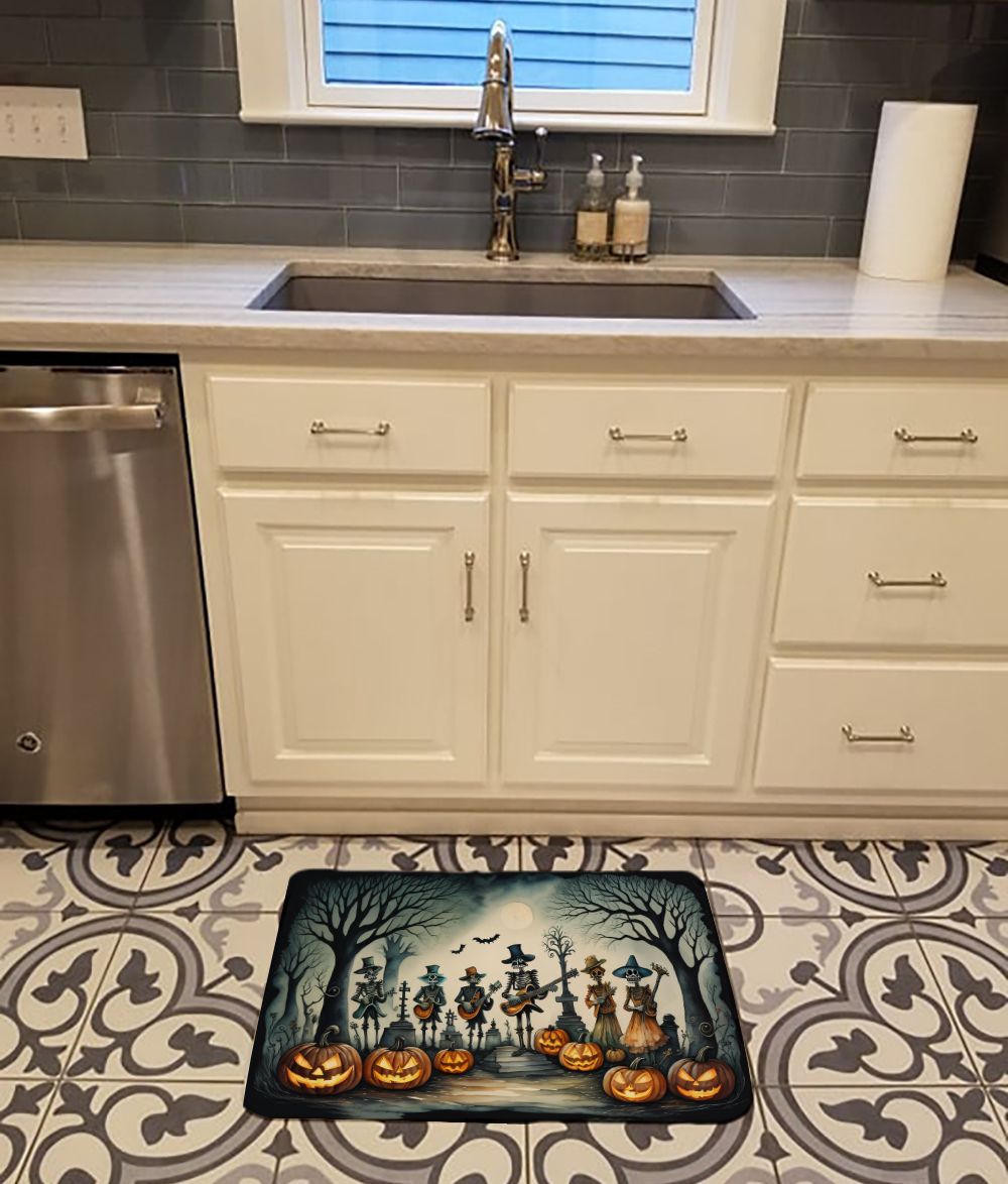 Mariachi Skeleton Band Halloween Floor Mat