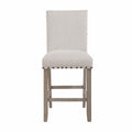 Marian White Bar Stools with Nailhead Trim