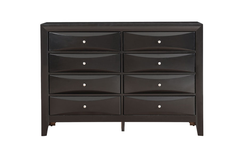 Marilla Black Dresser with Beveled Drawer Fronts