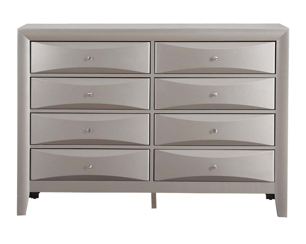 Marilla Silver Champagne Modern Bedroom Dresser