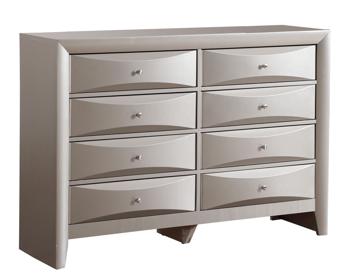 Marilla Silver Champagne Modern Bedroom Dresser