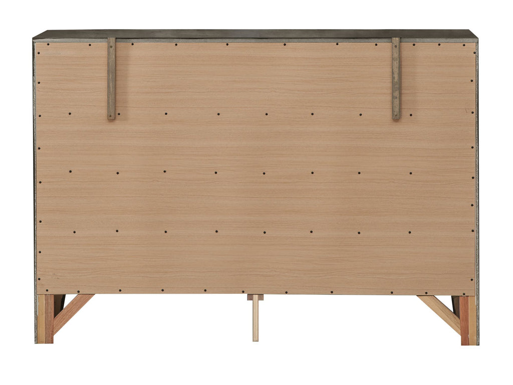 Marilla Gray Dresser with Beveled Drawer Fronts