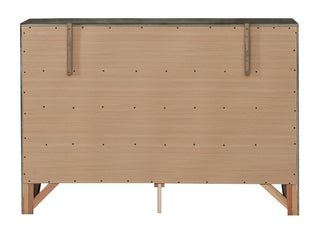 Marilla Gray Dresser with Beveled Drawer Fronts