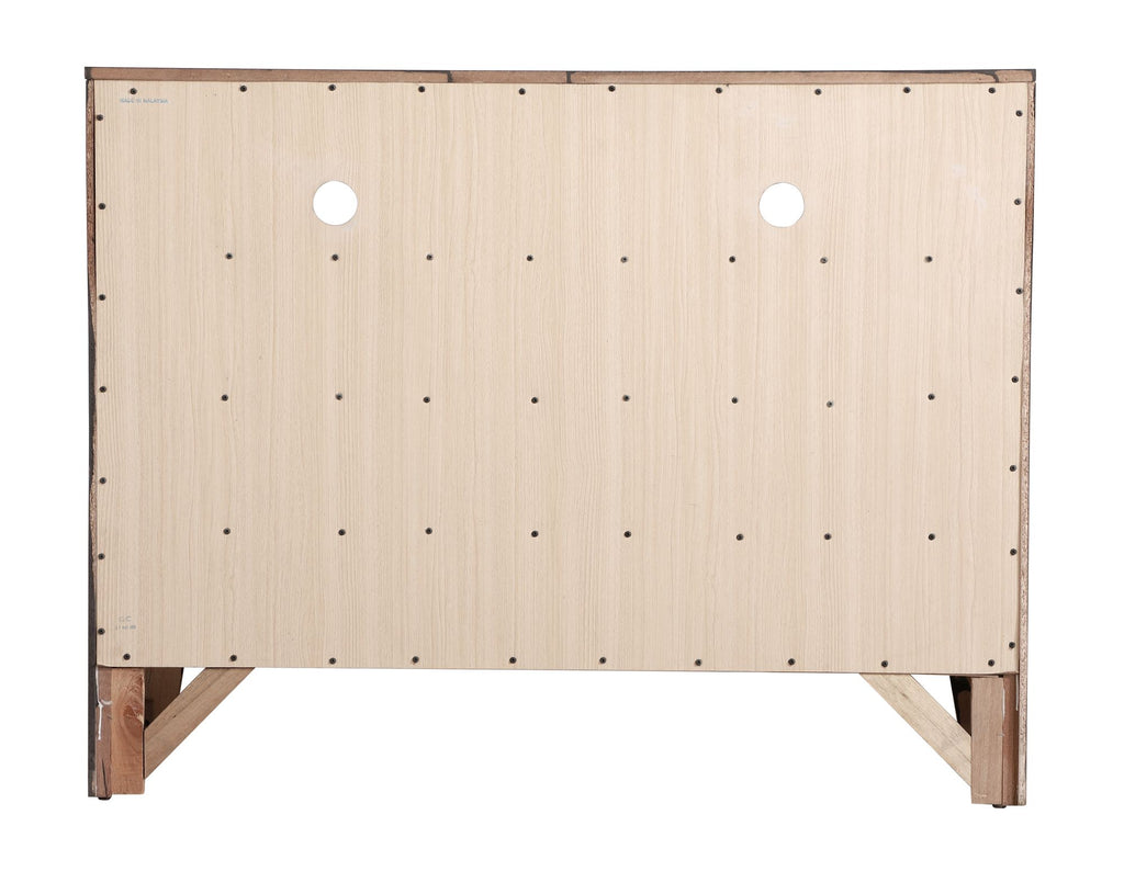 Cappuccino Media Chest with Beveled Drawer Fronts