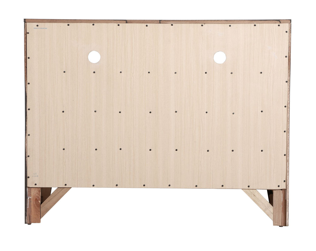 Cappuccino Media Chest with Beveled Drawer Fronts