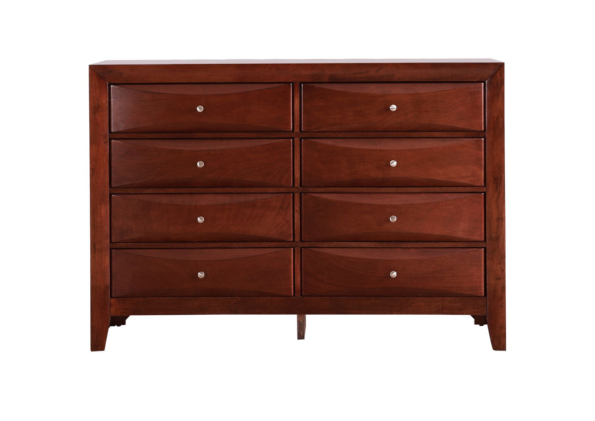 Marilla Cherry Dresser with Beveled Drawer Fronts
