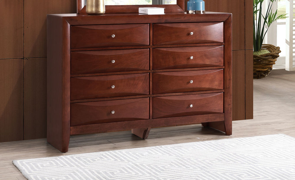 Marilla Cherry Dresser with Beveled Drawer Fronts