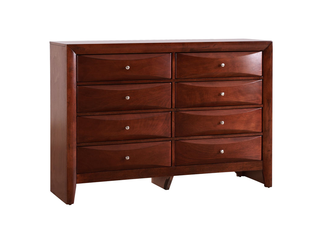 Marilla Cherry Dresser with Beveled Drawer Fronts