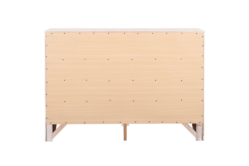 Marilla White Dresser with Beveled Drawer Fronts