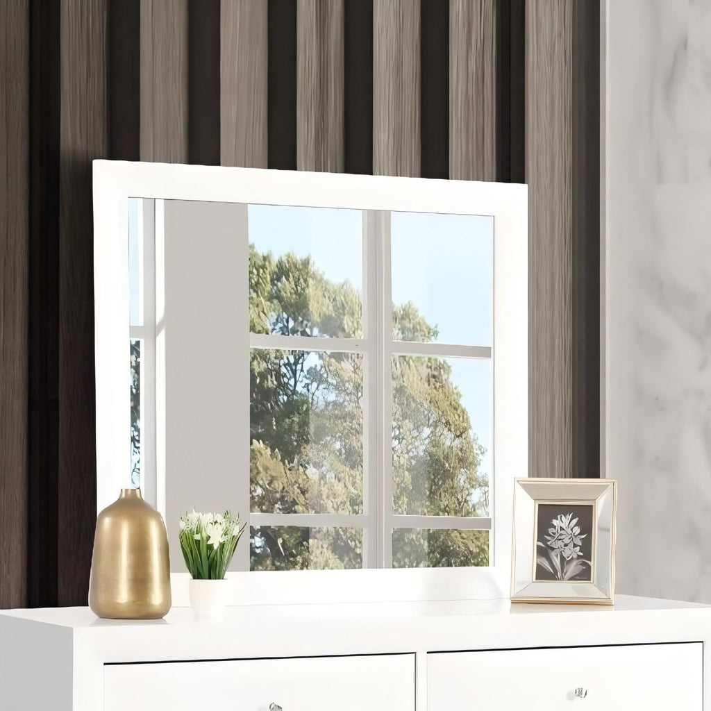 Modern Low-Distortion Mirror for Dresser Mounting