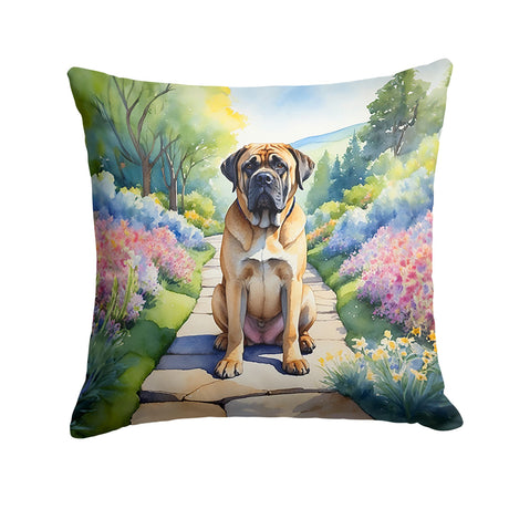 Mastiff Spring Path Indoor-Outdoor Throw Pillow