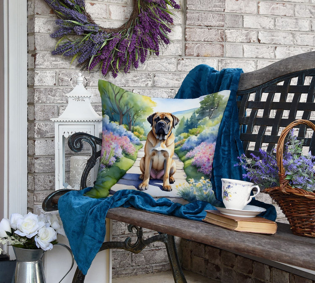 Mastiff Spring Path Indoor-Outdoor Throw Pillow