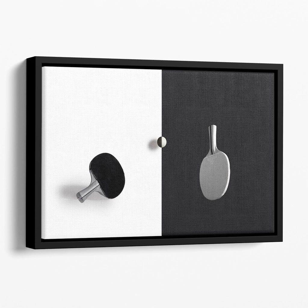 Premium Floating Framed Canvas Art for Home & Office - 12" x 8" / 30cm x 20cm approx / Black