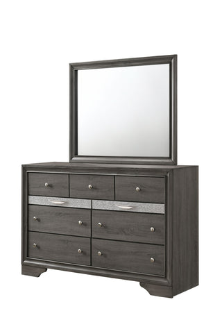 Matrix Traditional 7 Drawer Dresser in Gray – Simple and Functional Storage
