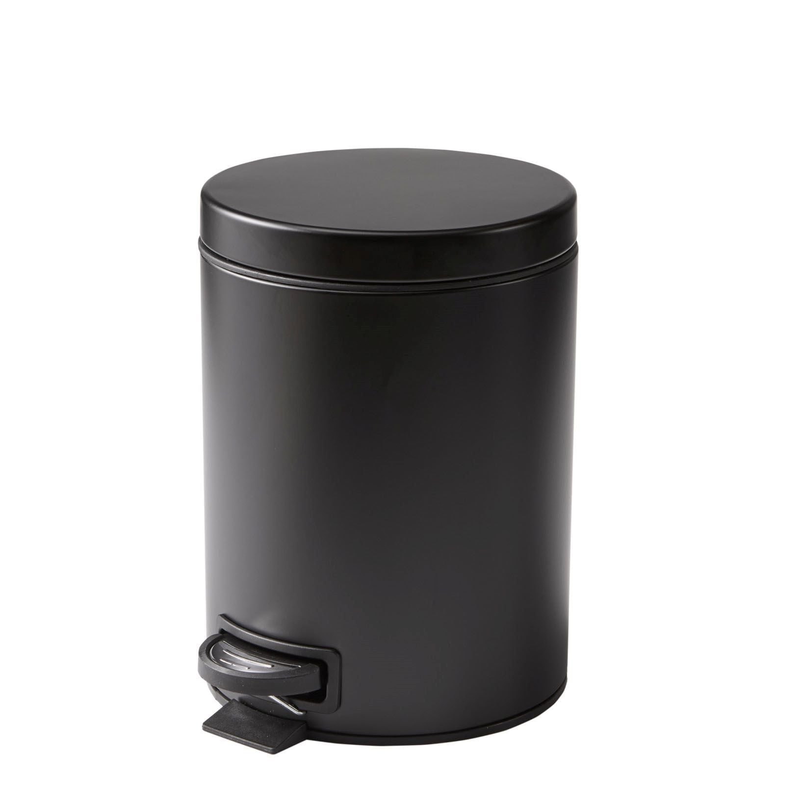 Matte Black Bathroom Waste Basket with Removable Liner