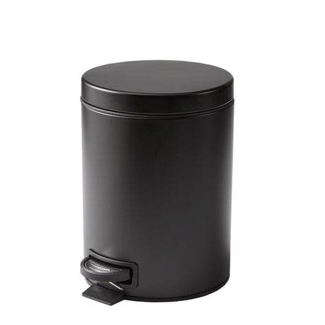 Matte Black Bathroom Waste Basket with Removable Liner