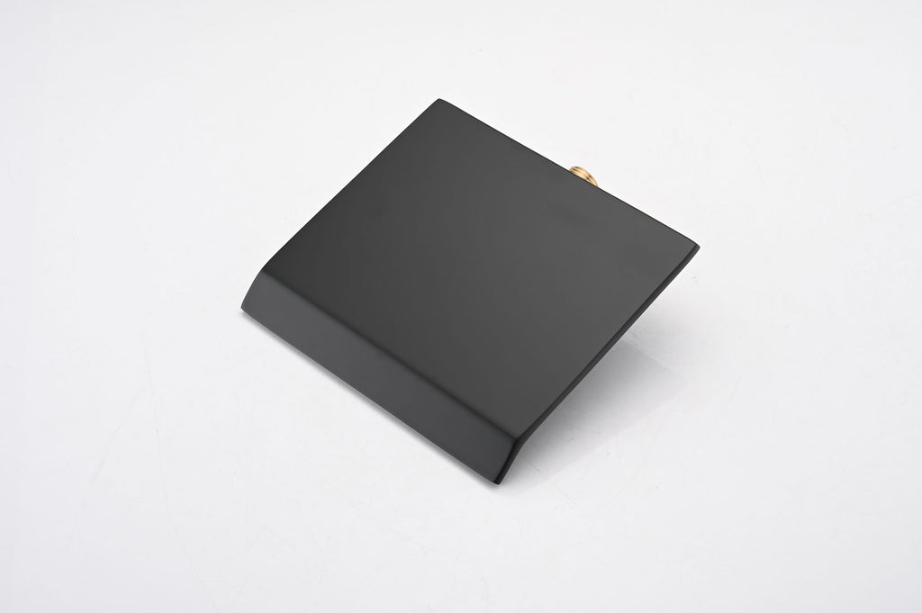 Matte Black Wall-Mount Faucet with Waterfall Spout