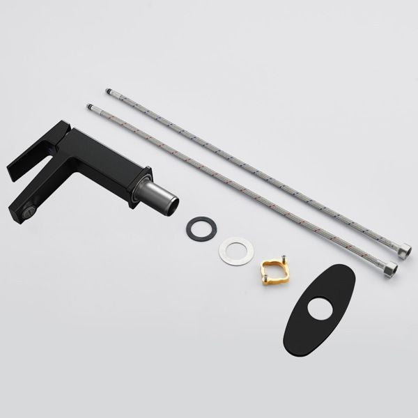 Matte Black Single-Handle Bathroom Sink Faucet