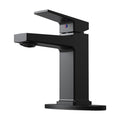 Matte Black Single-Handle Bathroom Sink Faucet