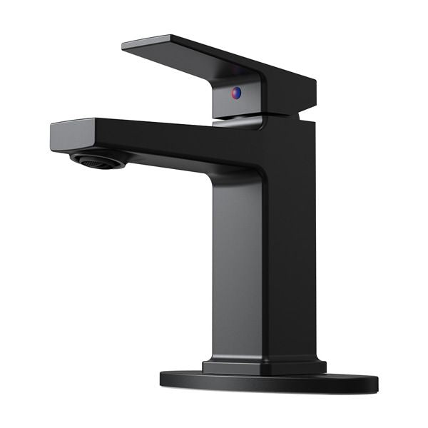 Matte Black Single-Handle Bathroom Sink Faucet