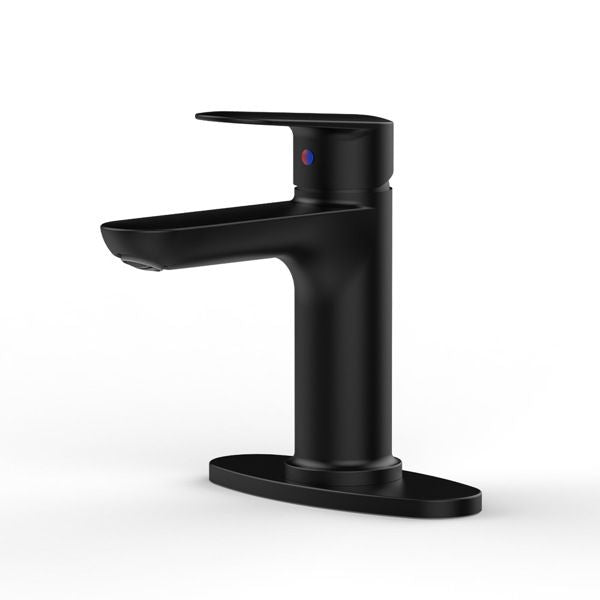 Matte Black Single-Handle Bathroom Faucet