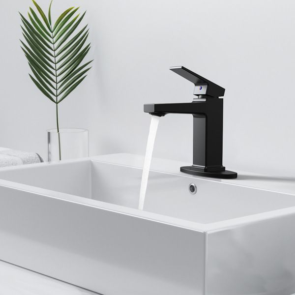 Matte Black Single-Handle Bathroom Sink Faucet