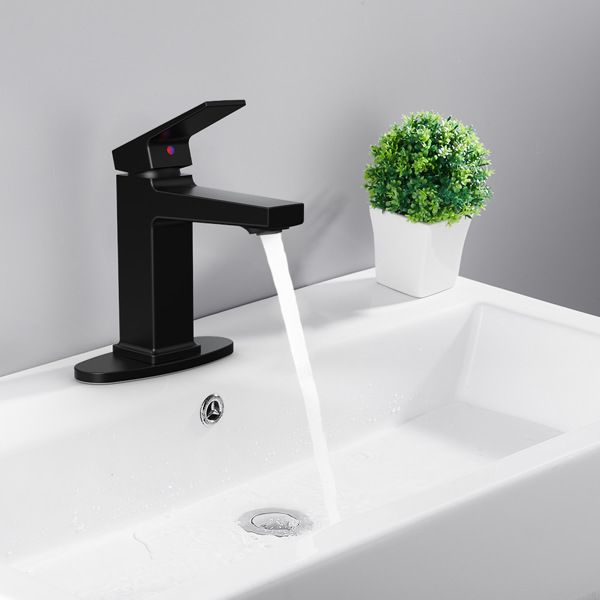 Matte Black Single-Handle Bathroom Sink Faucet