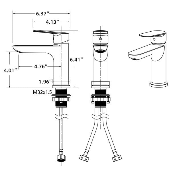 Matte Black Single-Handle Bathroom Faucet