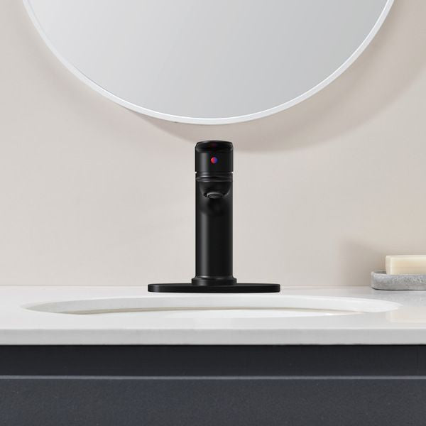 Matte Black Single-Handle Bathroom Faucet