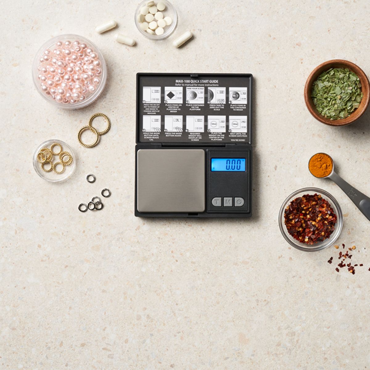 MAX Series Digital Pocket Scale with Backlit LCD and Protective Cover