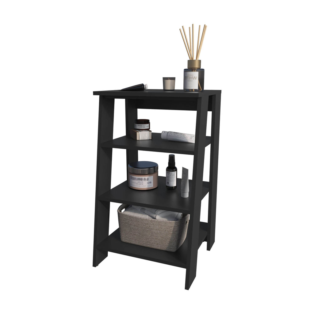 Freestanding Bathroom Shelf with Four Open Storage Levels
