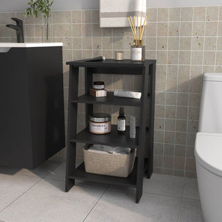 Freestanding Bathroom Shelf with Four Open Storage Levels