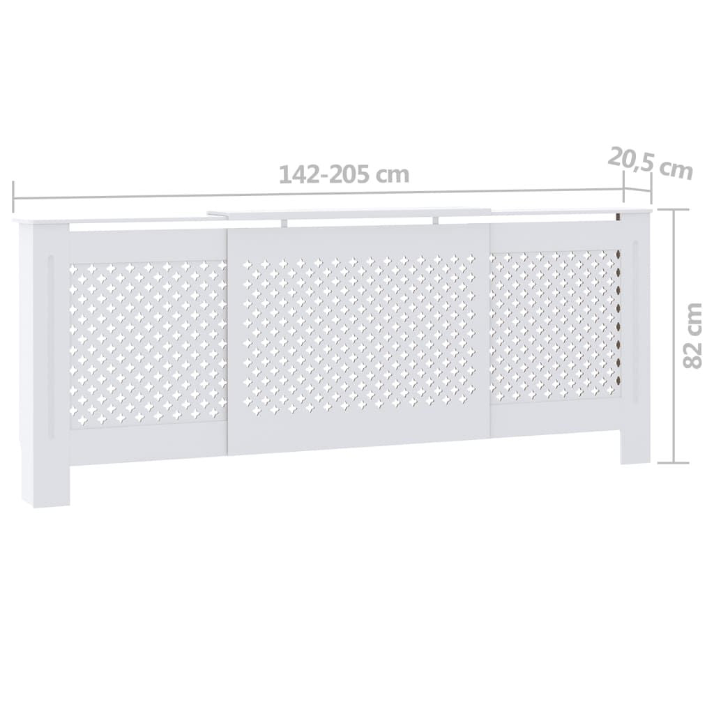 MDF Radiator Cover White 80.7