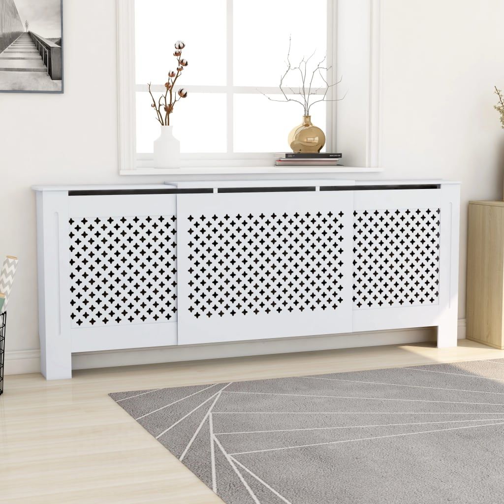 MDF Radiator Cover White 80.7