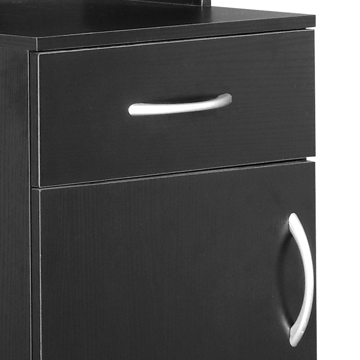 Tall Bathroom Wall Cabinet with Door, Drawer, and Three Compartments