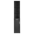 Tall Bathroom Wall Cabinet with Door, Drawer, and Three Compartments